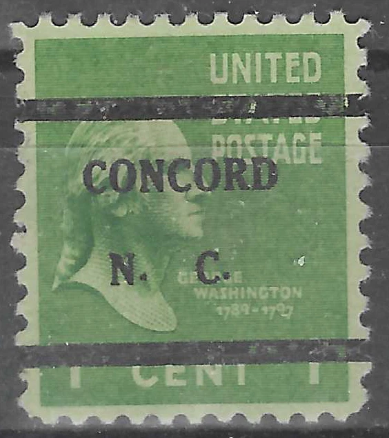 NORTH CAROLINA PRECANCELS, 1c PREXY, CONCORD, TYPE L-3 TS - Image 1 of 1