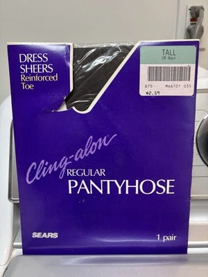 Vestido Vintage Cling Alon Sears Pantimedias Transparentes Puntera Reforzada Alto Negro Foto 1 de 4