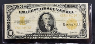 1922 Large Size $10 Gold Certificate VF (B147) - Image 1 of 2