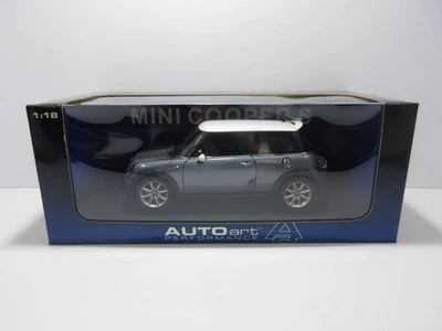 1/18 AUTOart MINI COOPER S Voiture En Métal Couleur Argent Foncé - Photo 1/4
