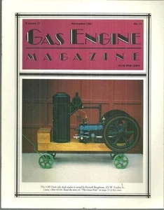 Gas Engine Magazine November 1987 4 HP Doak Side Shaft Engine Fordsons Callahan - Picture 1 of 1