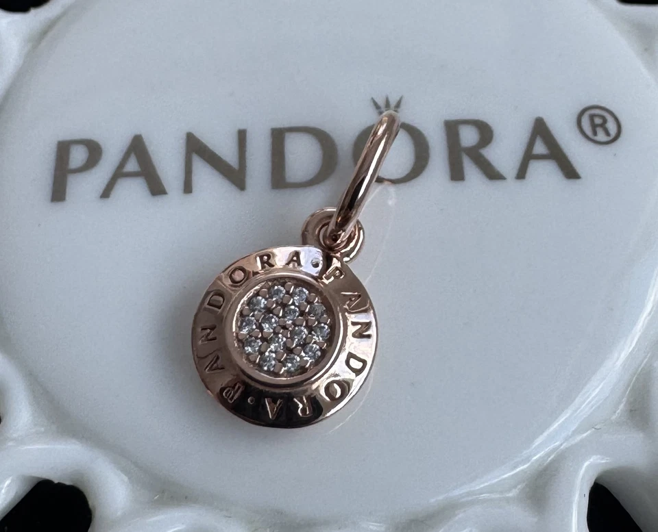 Authentic Pandora ROSE Signature Pendant #380359CZ Foto 1 de 3