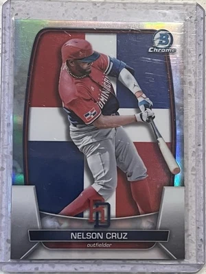 2023 Bowman Chrome Flag Variation Refractor Nelson Cruz /499 #WBC-29 Team DR - Image 1 of 2