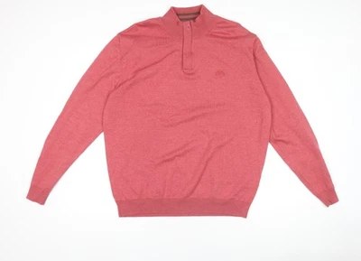Paul Costelloe Women’s Red Henley High Neck Jumper 2XL - Image 1 of 4