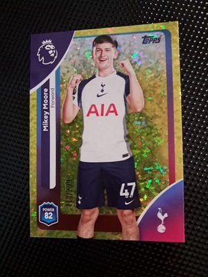 Topps Premier League 25/26 Tottenham Hotspur Mikey Moore Yellow Sparkle #114/299 - Image 1 of 2