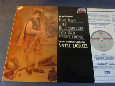 NM STRAUSS: DON JUAN / TILL EULENSPIEGEL LP, Detroit S/O, Dorati DECCA SXDL 7523 - Image 1 of 4