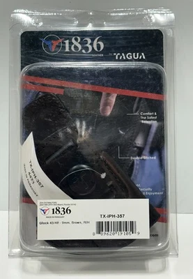 Tagua TX-IPH-357, 1836, Right Hand new in package glock 43/48 9mm leather brown - Image 1 of 4