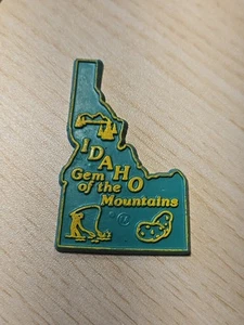 Vintage Idaho Gem Of The Mountains Rubber Magnet State Map Collectible  - Picture 1 of 3
