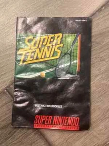Super Tennis SNES Super Nintendo Instruction Booklet Manual - Zdjęcie 1 z 3