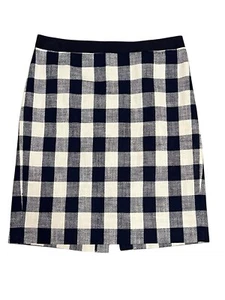 J. Falda Crew The Pencil Talla 8 Buffalo Cuadros Azul Off White Sarga Sobre la Rodilla - Imagen 1 de 17