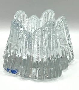 Nybro Sweden Crystal Glass Volcano Votive Candle Holder Designed by Rune Strand - Picture 1 of 8