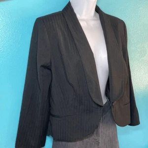 Alexander McQueen & Target Collab Size M Crop Blazer Black Stripe - Picture 1 of 14