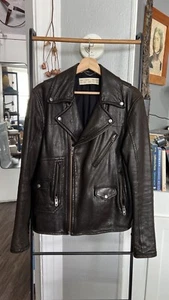 YIGAL AZROUEL Leather Moto Rider Perfecto Jacket Small better than Allsaints - Picture 1 of 17