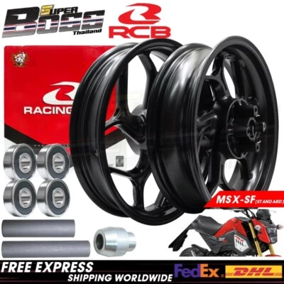 Llantas 250x14,350x14 para Honda MSX-SF, GROM125 negro mate + buje 3 + rodamiento 4 Foto 1 de 4