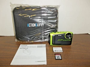 Fujifilm FinePix XP125 Digital Camera, Shock & Waterproof Wi-Fi  Blk/Grn 32GB SD - Picture 1 of 20