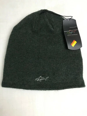 Greg Norman Collection Reebok The Shark Embroidered Beanie Emerald One Size NEW