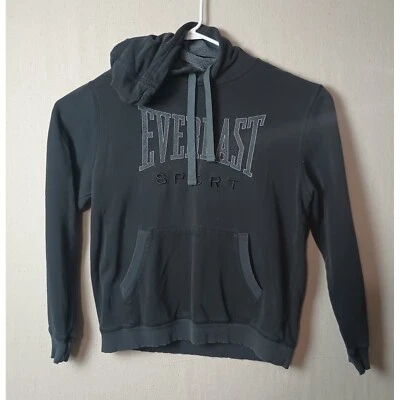 Vintage Everlast Sport Hoodie Pullover Sweatshirt Boxing Spellout Black Size L G - Image 1 of 4