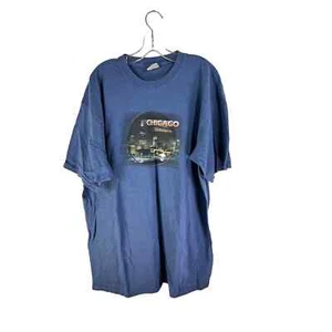 Komfortfarben Herren Grafik T-Shirt Chicago blau Größe XL Vintage - Bild 1 von 5