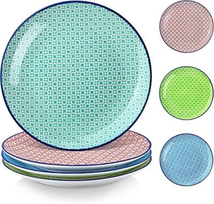 Vancasso MACARON Speiseteller Porzellan 4 tlg Flachteller Geschirrset Ø 27 cm