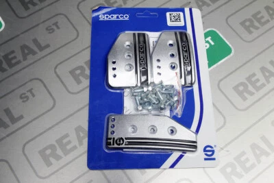 Sparco Settanta 短踏板垫套装银色带黑色口音 037879IT01 — 第 1/4 张图片