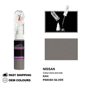 PARA NISSAN PINKISH SILVER KAH Touch Up Paint Pen Brush Fix Kit Scratch Chip Set - Imagen 1 de 8