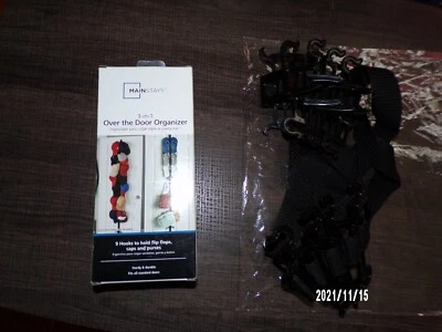 2 juegos - Nuevo organizador negro sobre la puerta Mainstays 3 en 1 ~ 9 ganchos cada uno Foto 1 de 4