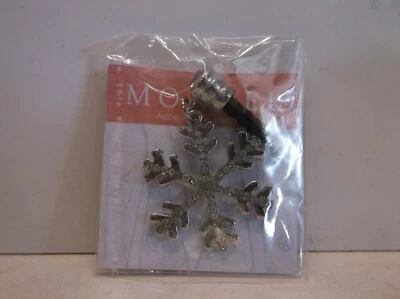 B00OULCX32 Monnel 3,5 mm Schneeflocke Ohr Handy Kappe Anhänger - Anti Staub Stecker - Bild 1 von 2