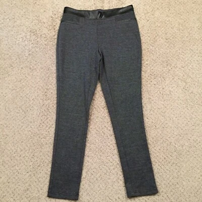 Pantalones al tobillo Rafaella para mujer talla 8P negros geométricos ajustados 29x28 Foto 1 de 4