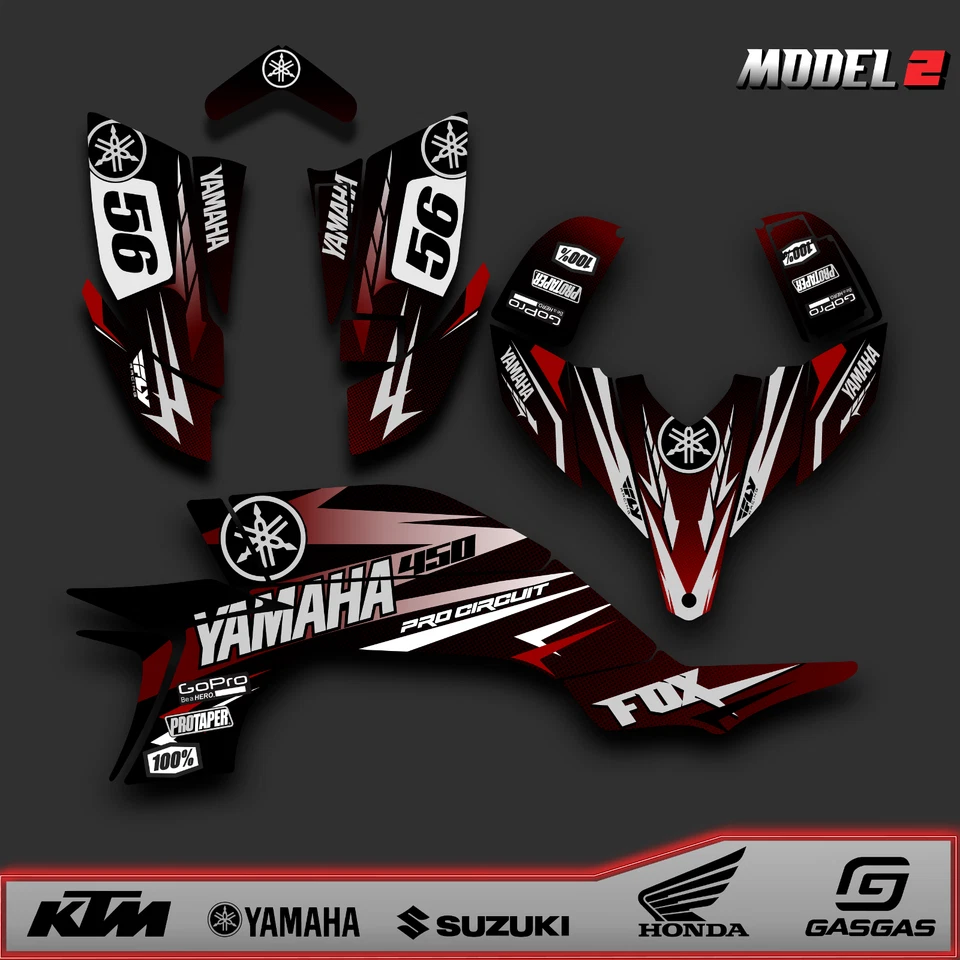 Kit Gráfico Yamaha YFZ 450 2003-2008 ATV Calcomanías Personalizadas Foto 1 de 1