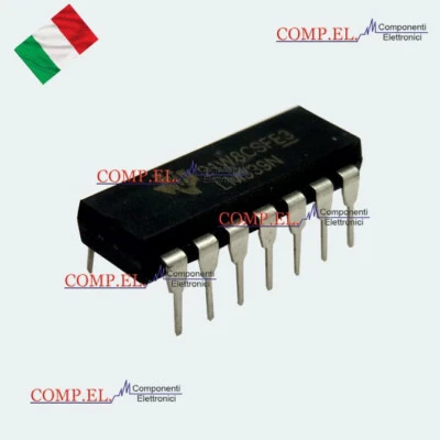 TEXAS INSTRUMENTS LM339N LM339 N IC QUAD VOLTAGE COMPARATOR ST DIP-14 ORIGINALI TEXAS