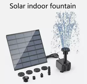 Solar Fountain Pump Kit With Individual Solar Panels For Bird Bath Outdoor Pond - Picture 1 of 7
