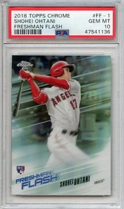 SHOHEI OHTANI RC 2018 TOPPS CHROME FRESHMAN FLASH #FF-1 PSA 10 Rookie ๐ฅ๐ฅ - Picture 1 of 9