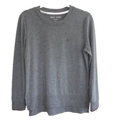 Suéter Tommy Hilfiger Para Mujer Manga Larga Cuello Redondo Acogedor Color Suave Gris Talla S Foto 1 de 4