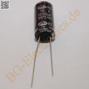 10 x 1200µF 1200uF 16V 105° RM5 Elko Kondensator Capacitor Samwha E-Cap 10pcs - Bild 1 von 1