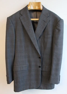 Chaqueta Blazer Ralph Lauren Etiqueta Púrpura "Phillip1" Gris Lana a Cuadros, Talla 43L Foto 1 de 4