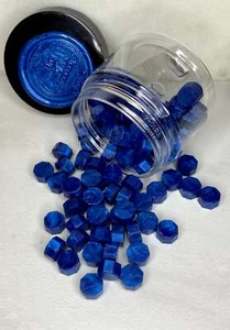 100 Count Metallic Midnight Blue Sealing Wax Beads - Picture 1 of 3