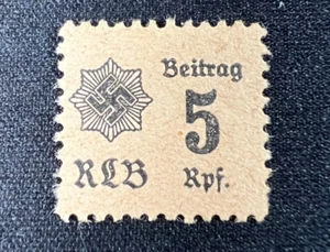 1930s German RLB Beitrag Stamp – 5 Rpf Reichsluftschutzbund MNH - Picture 1 of 2