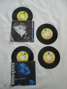 LOT OF 4 MADONNA RECORDS LIKE A VIRGIN LUCKY STAR OPEN YOUR HEART 45 RPM VINYL - Picture 1 of 2