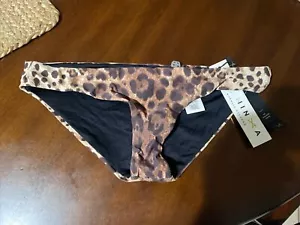 Vitamin A Amahlia Stevens leopard print Bikini Bottoms size sm/6 new - Picture 1 of 8