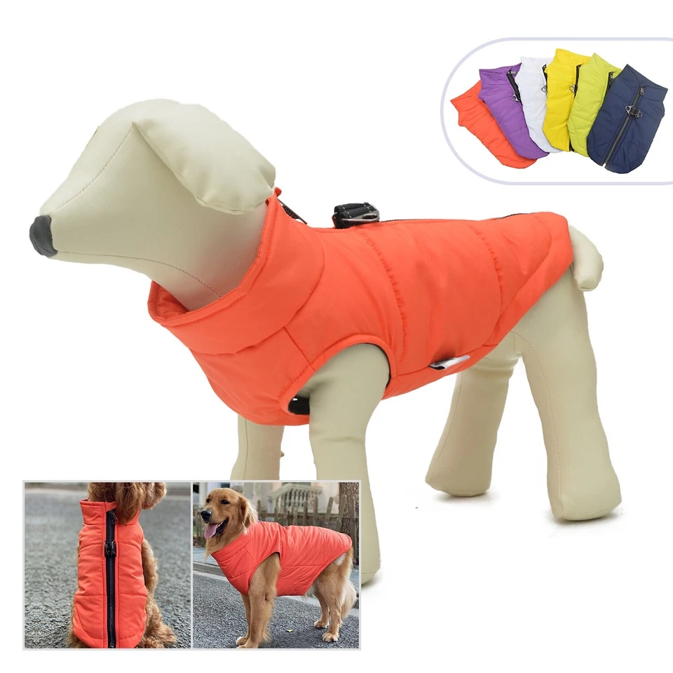Dog Winter Vest with Cotton Lining, Waterproof Warm Dog Coat Windproof Clothing - Image 1 of 4