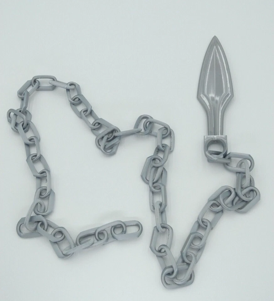 Mortal Kombat Scorpion Kunai Con Cadenas 60" Plateado IMPRESO EN 3D Foto 1 de 4