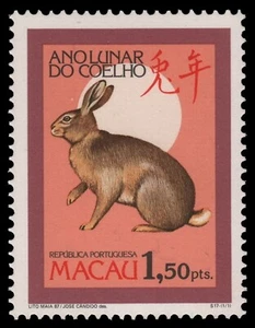 Macao 1987 - Mi-N.o 568 A ** - Estampillada sin montar o nunca montada - Conejo / Conejo - Imagen 1 de 1