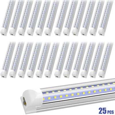 Paquete de 25 bombillas LED de 4 pies para tienda T8 40W 4 pies luces de tubo LED 6000K ETL Foto 1 de 4