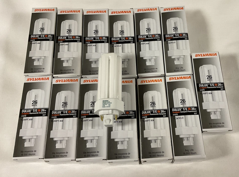 13-Sylvania Dulux T/E IN 26W Amalgam Compact Fluorescent Bulbs #20879 - Image 1 of 4