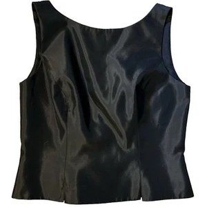 NWT JS COLLECTIONS BLACK TAFFETA LINED SHELL SIZE 10 SMRP $78 - Picture 1 of 10