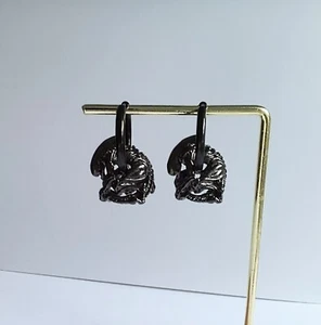 Pendientes de aro Aliens Xenomorph Horror Ciencia Ficción Película, Negro, Acero Inoxidable - Imagen 1 de 1