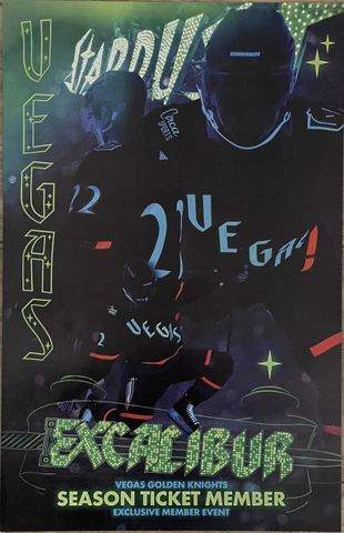 Vegas Golden Knights Season Ticket Member Event Poster Reverse Retro 2.0 Poster Cover