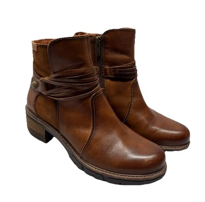 Mujer Pikolinos San Sebastián Cuero Botines Talla 37 US 7 Marrón Foto 1 de 4