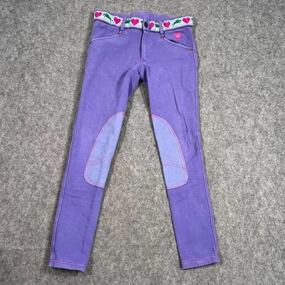 Pantalones de montar Ovation púrpura corazón saltando amor niñas jóvenes talla XL Foto 1 de 4