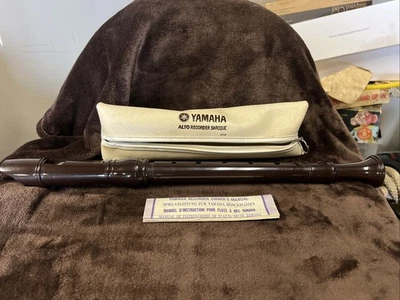 Grabadora Soprano Yamaha 3 Piezas Flauta Instrumento Barroco Japón Marrón con Estuche Foto 1 de 4